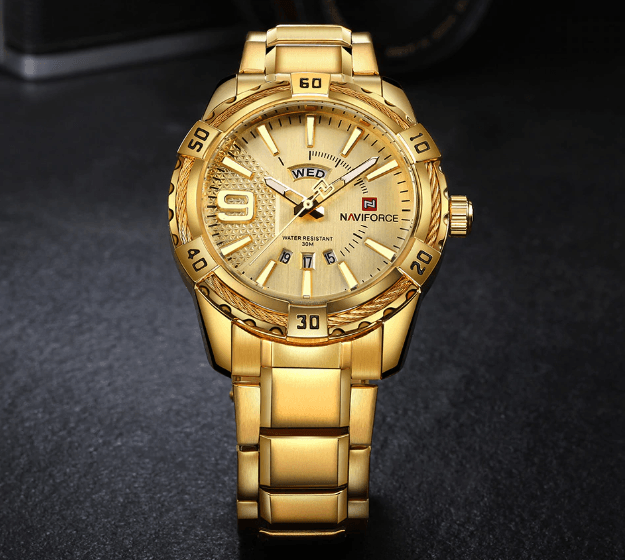 Men's  Luxury Stainless steal Waterproof Watch With Day And Date Display Unique Design Perfect Gift In Modern Metal Men  Wrist Watch Design