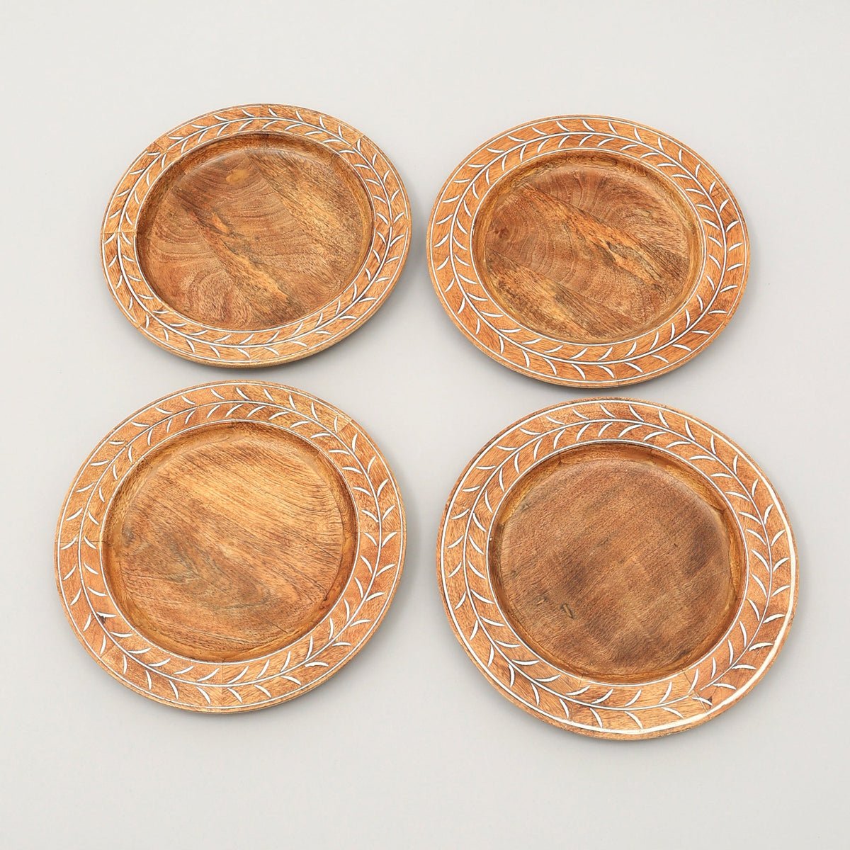 Handcrafted 13' Wood Charger Plate  Wooden Dinning Placemat Artisan Wood Tableware