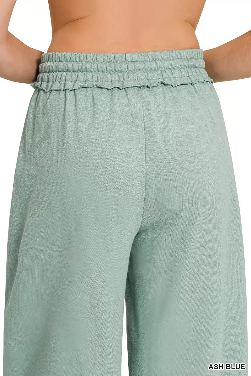 Zenana French Terry Wide Leg Sweatpants