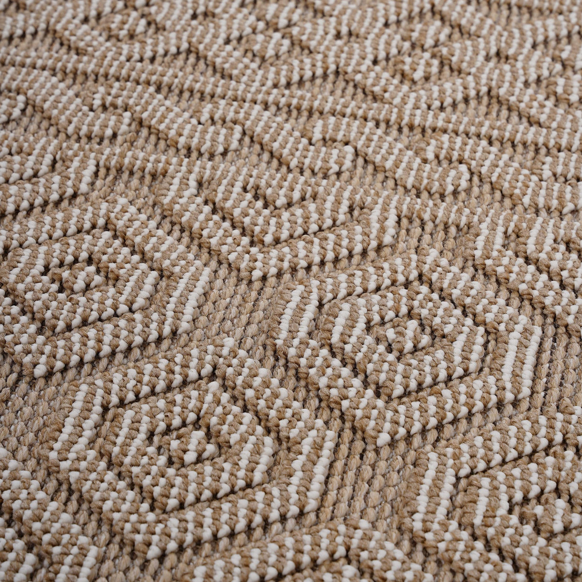 NAAR Guros Collection 5X7 Mocha / Geometric Indoor / Outdoor Area Rug