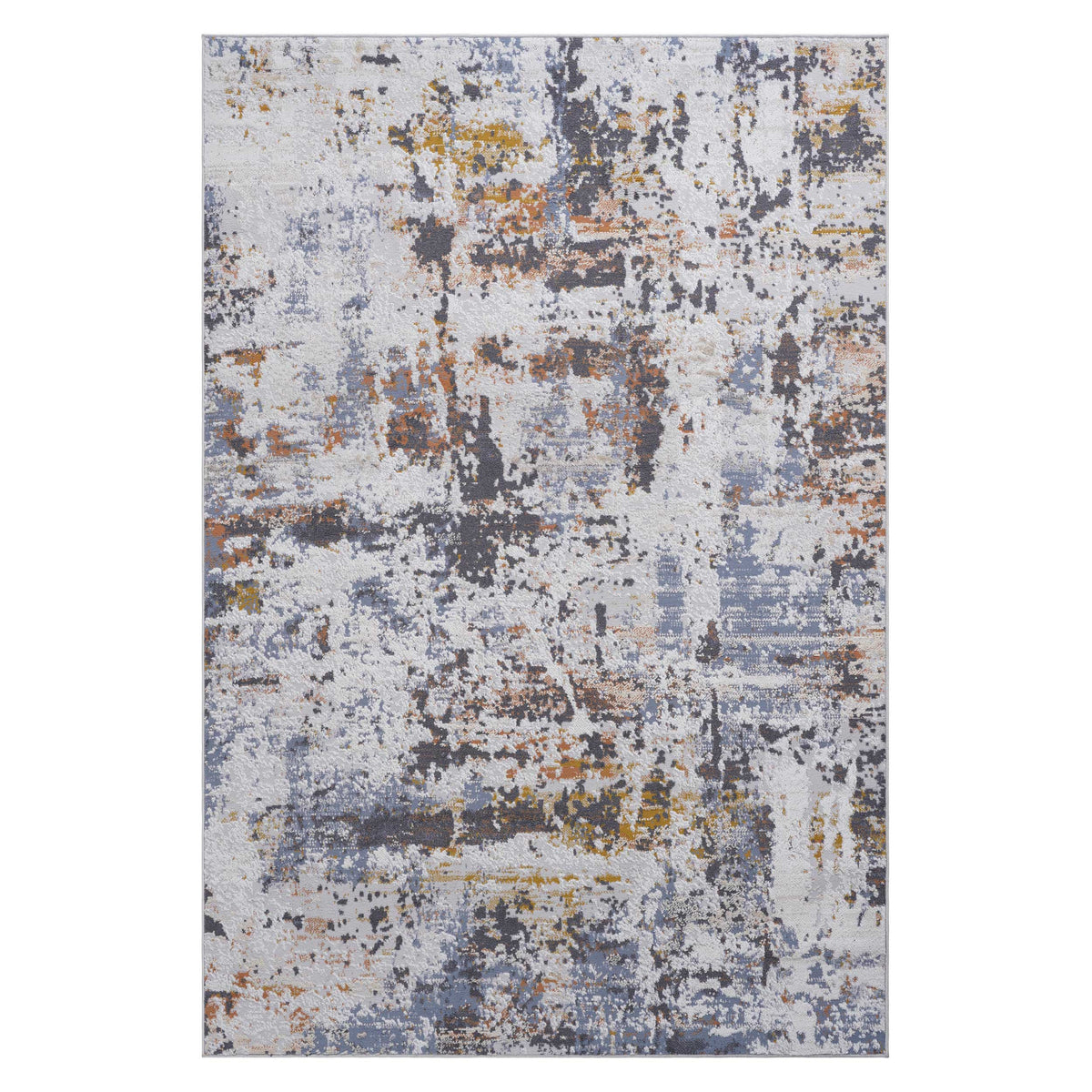 NAAR PAYAS Collection 8X10 Ivory / Blue / Abstract Area Rug