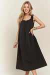 Drawstring Slit Back Cargo Summer Dress For Women – Trendy Utility-Inspired Dress with Adjustable Fit and Slit Back for Casual and Everyday Wear