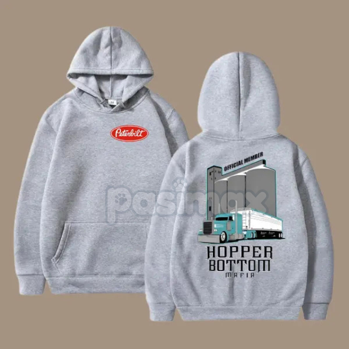 Hopper Bottom Mafia Hoodie – Peterbilt Semi Truck Graphic Pullover, Grain Hauler Trucker Apparel, Unisex