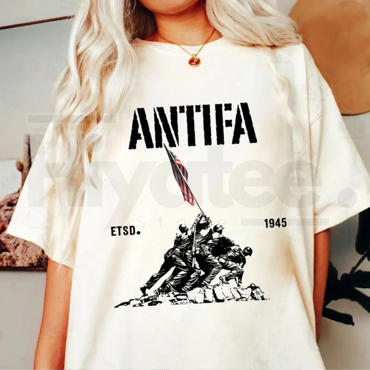 "Antifa Est. 1945" – Patriotic Fight Fascism Pro-Democracy Liberal Top