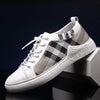 Black Mens Fashion Sneakers Breathable Skateboard Shoes High Quality Trainers Shoes Casual Genuine Leather Casual Shoes Fashion Comfortable Walking Shoes