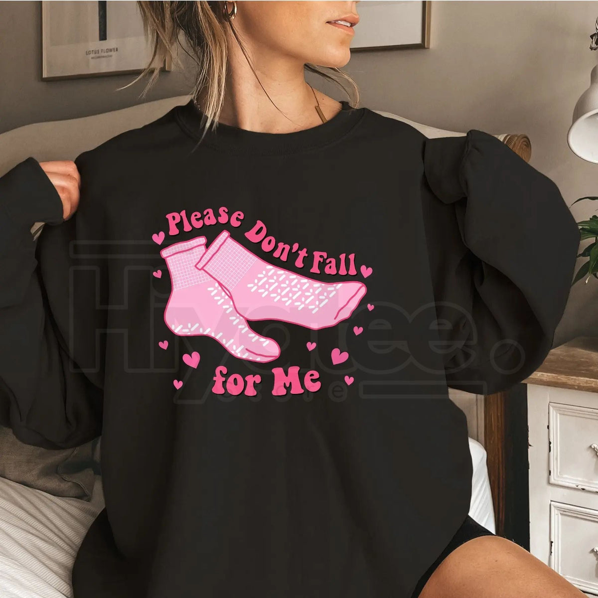 Funny Nurse Valentine’s Sweatshirt: Please Don't Fall For Me Crewneck for Peds & Students