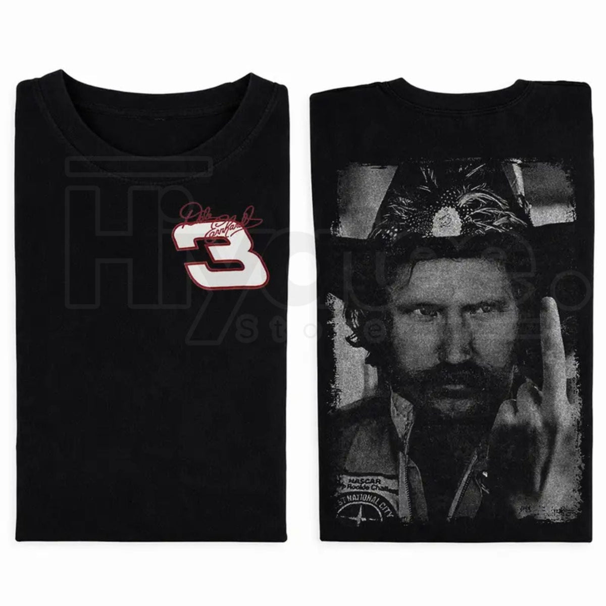 Vintage Racing Rebel Gesture T-Shirt – Retro Motorsport Fan Graphic Tee, Unisex Cotton Shirt