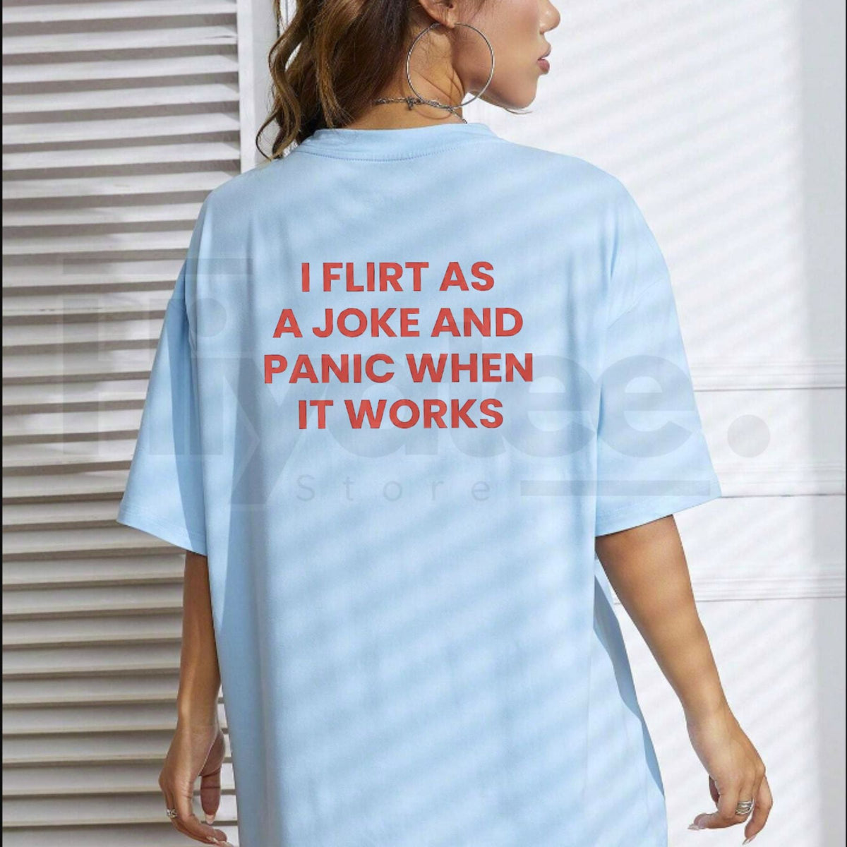 "I Flirt As A Joke" – Sarcastic Social Anxiety Funny Graphic Top