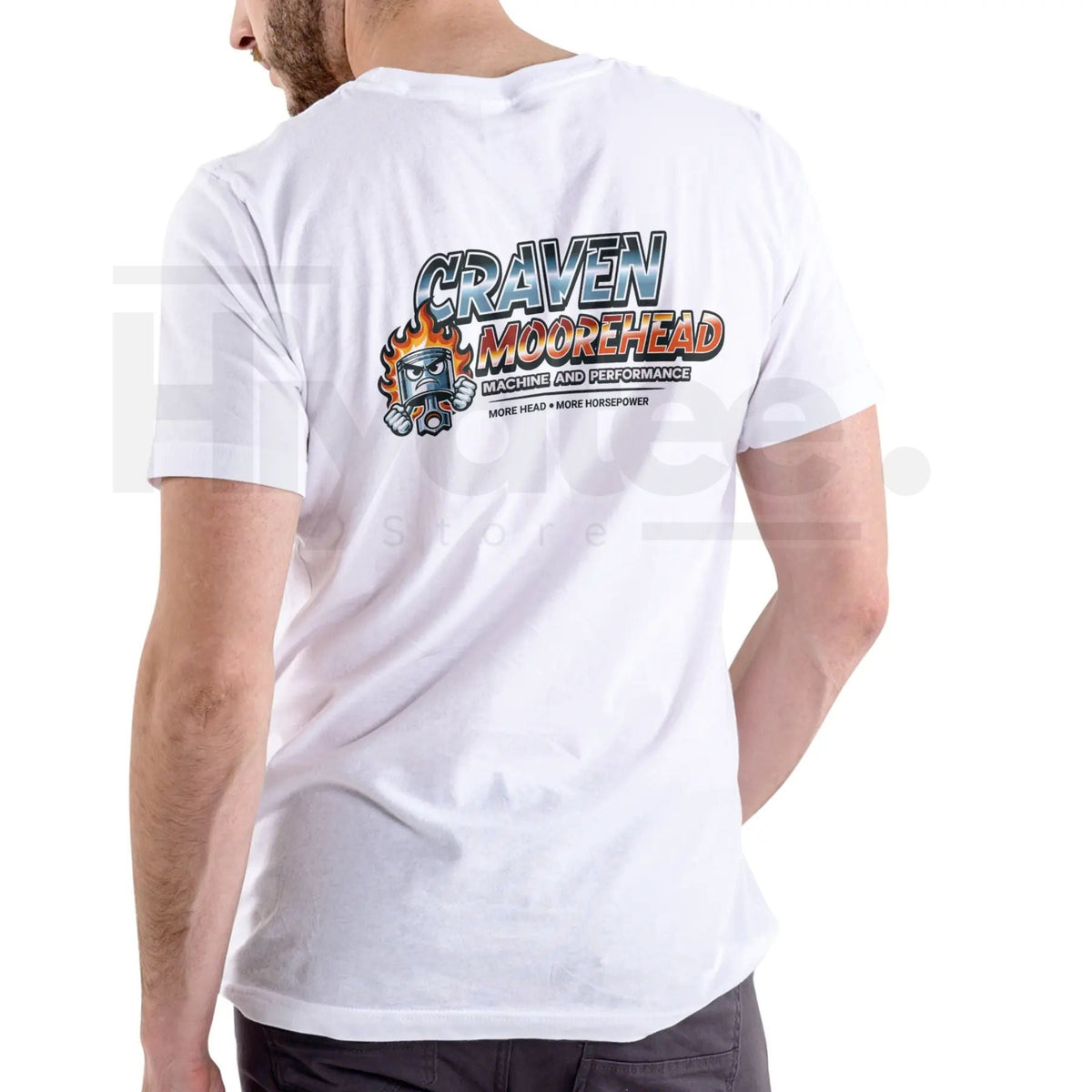 "Craven Moorehead Machine & Performance" Funny T-Shirt – Unisex Cotton Humor Tee