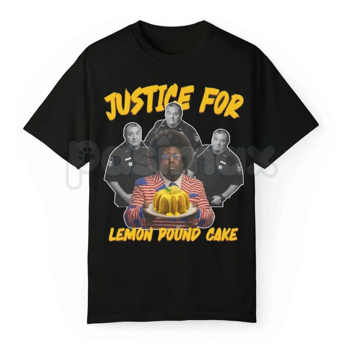 Afroman "Adams County" Lemon Pound Cake T-Shirt – Viral Trial Meme Graphic Tee, Premium 100% Cotton Sheriff's Dept Parody Top, Soft Lived-In Heavyweight Music Video Shirt, Made in USA