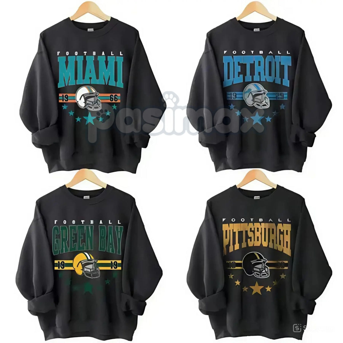 Vintage 90s All Team Football Sweatshirt – Retro Unisex Fan Gift Sweater