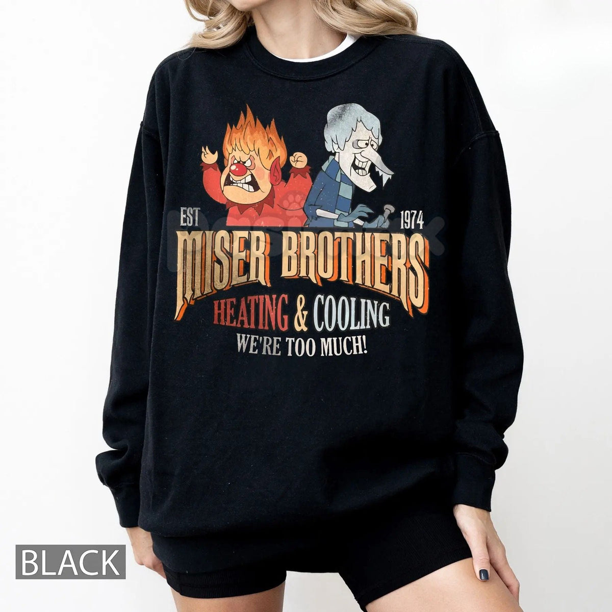 Miser Brothers "We Are Too Much" Heating and Cooling Shirt & Sweater – The Year Without A Santa Claus Holiday Apparel