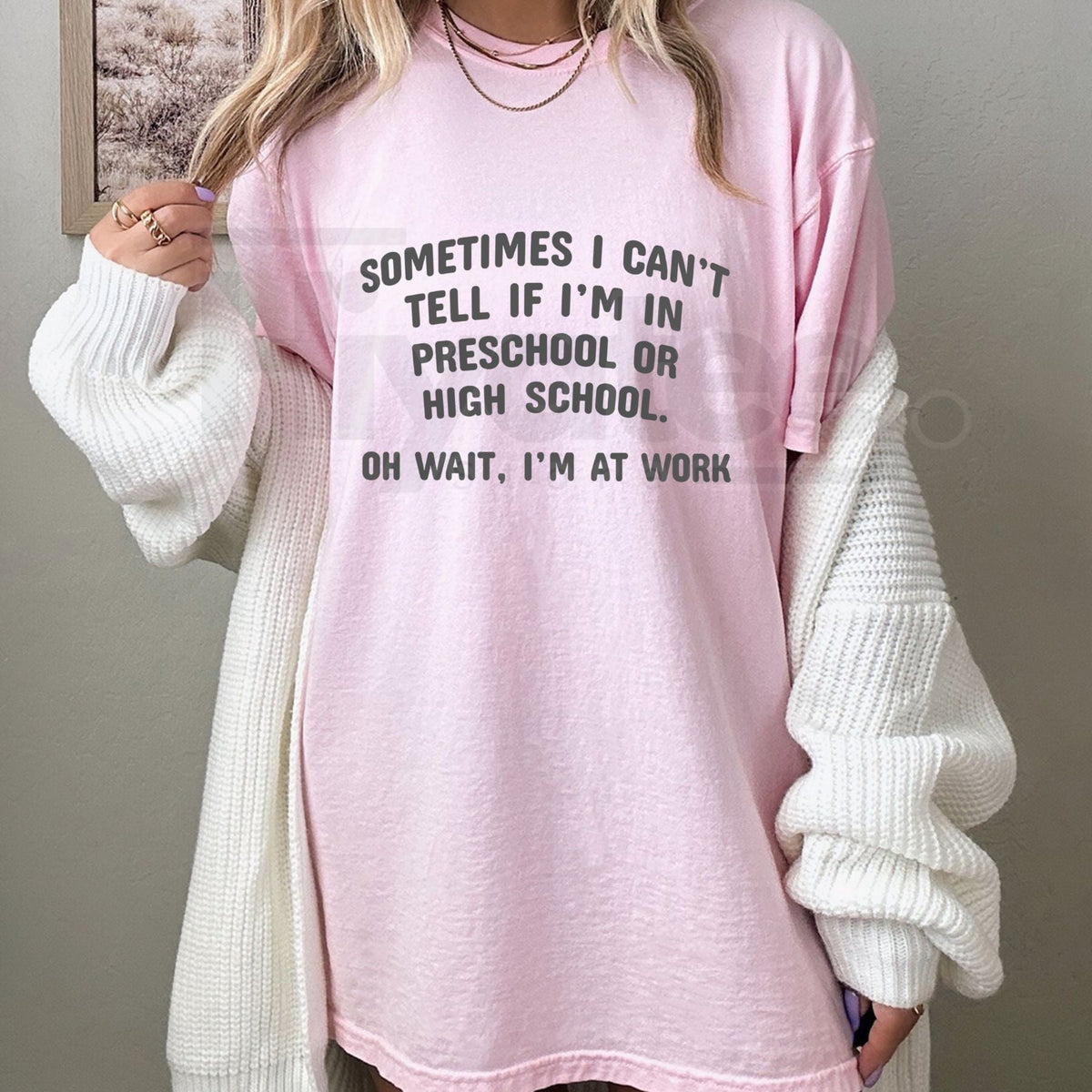 "Oh Wait I’m At Work" Funny Office – Preschool or High School Humor Top