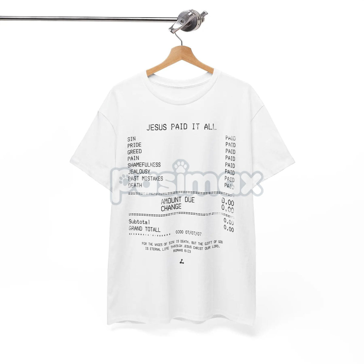 "Jesus Paid It All" Classic Christian Tee - Faith Statement Shirt, Religious Graphic T-Shirt