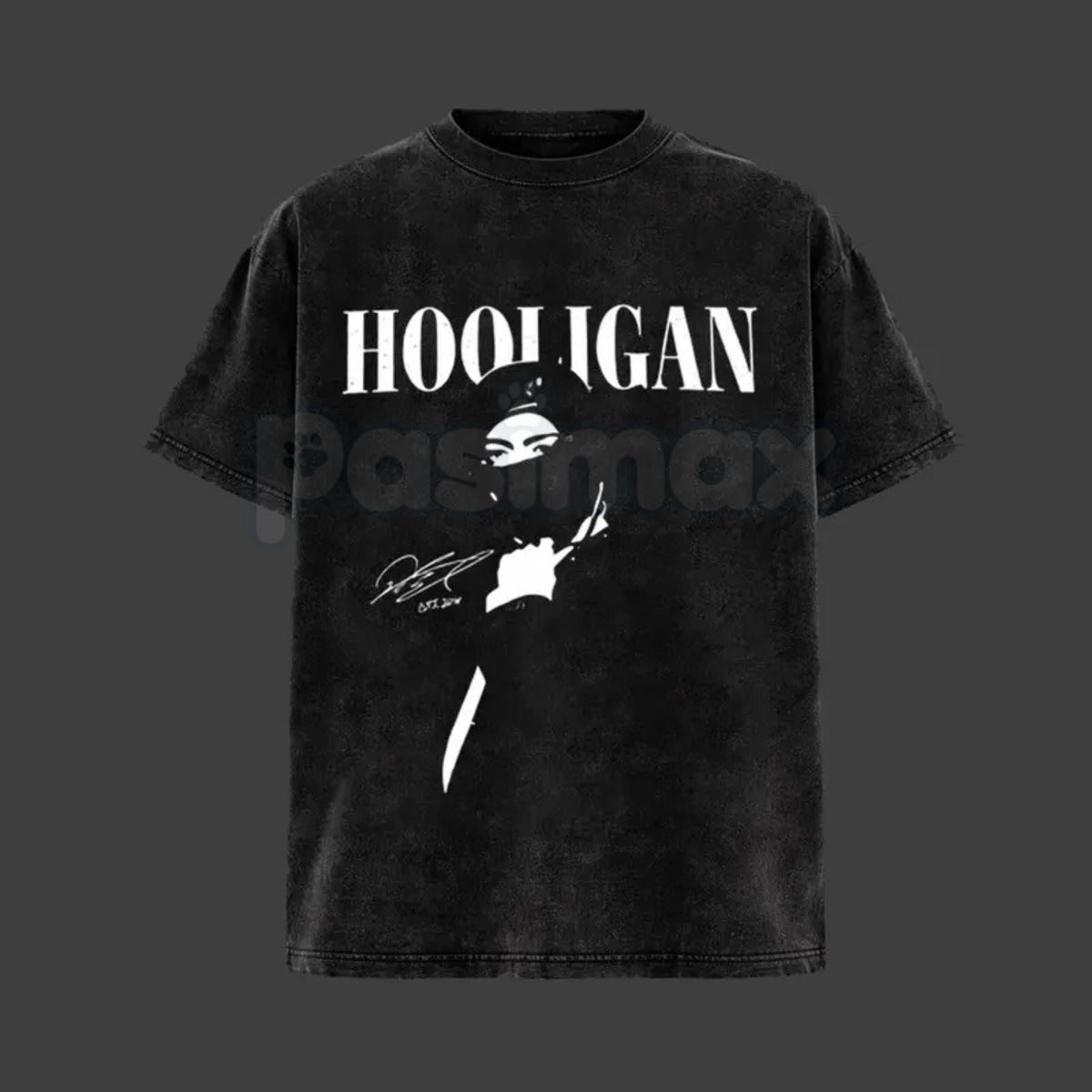 Hooligan Vintage Washed T-Shirt – Retro Distressed Graphic Tee, Lightweight Cotton Underground Streetwear Top
