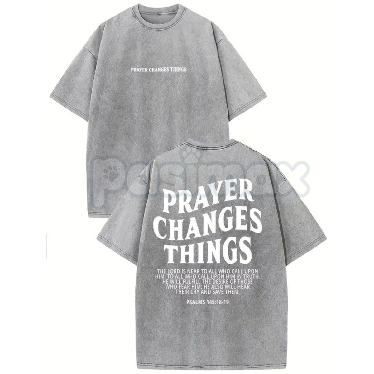 Prayer Change Things Vintage Washed T-Shirt – Christian Faith Graphic Tee, Lightweight Retro Cotton Streetwear