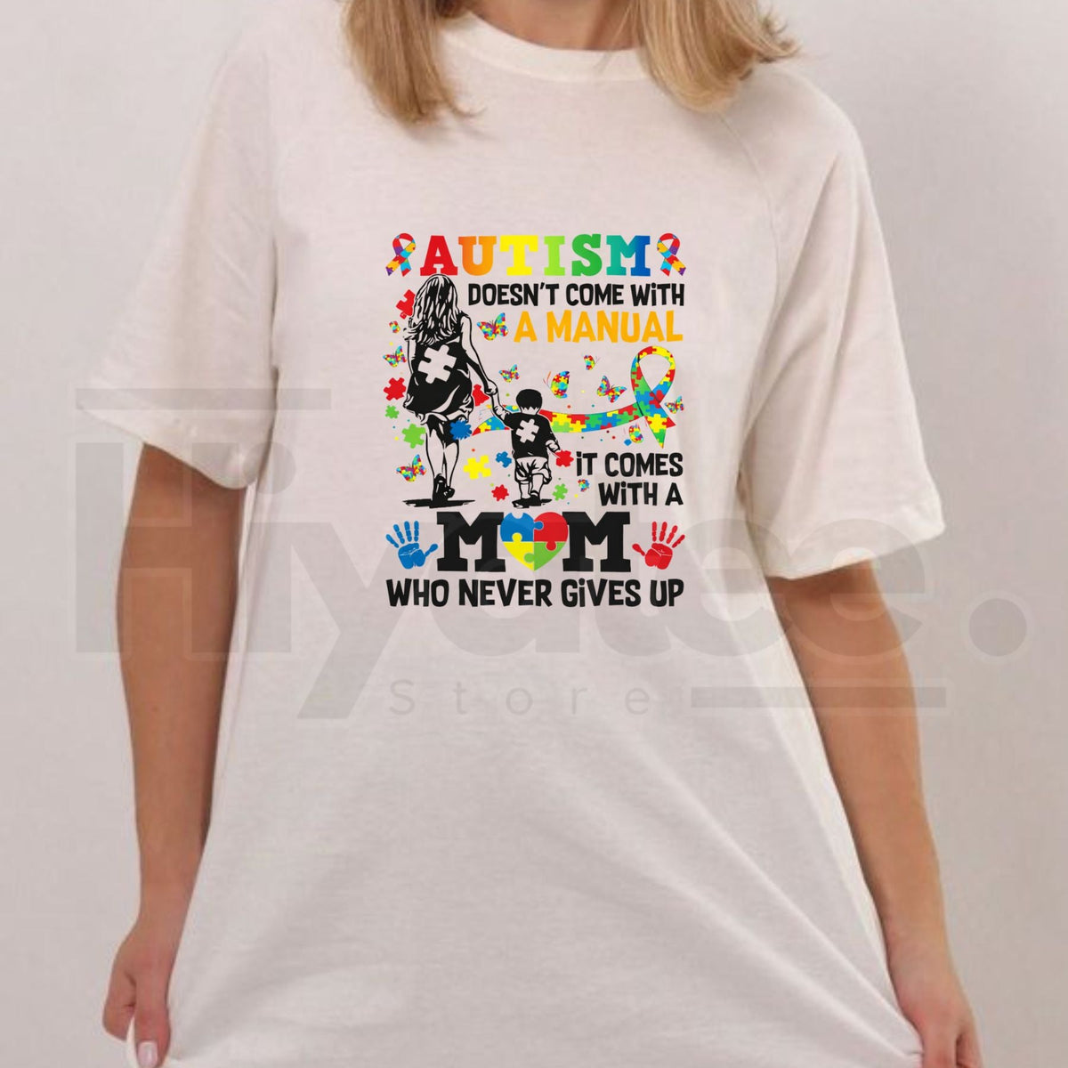 "Autism Mom" No Manual – Empowering Women’s Autism Awareness Top