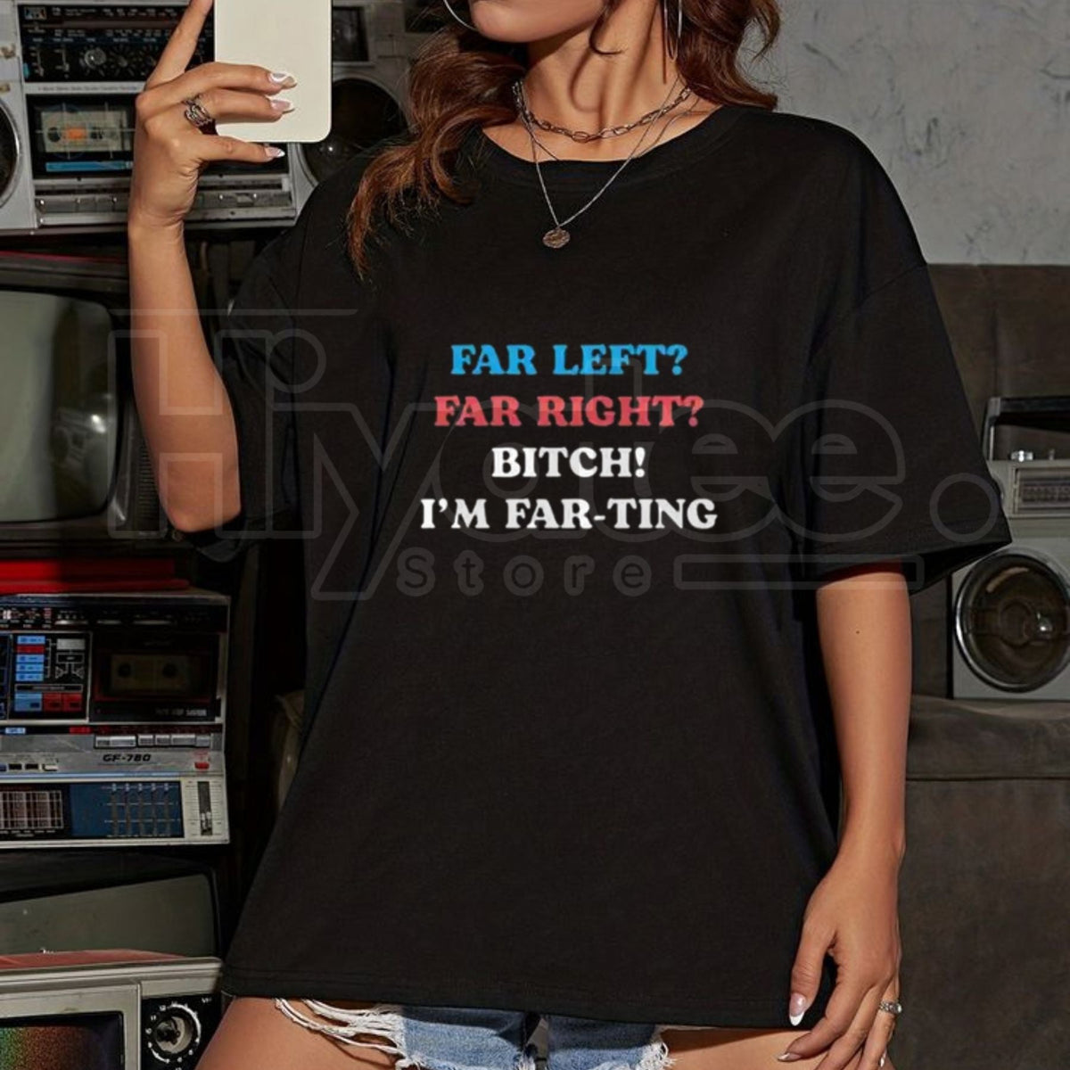 "Bitch I'm Farting" Funny Meme Classic T-Shirt – Unhinged Political Parody Tee