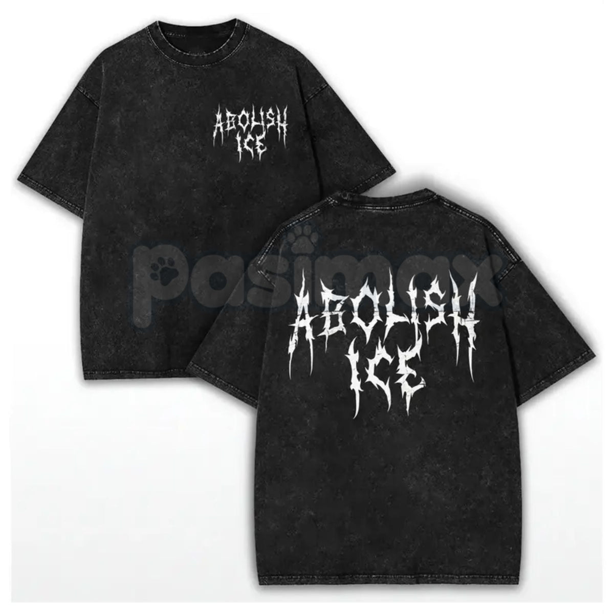 The Resistance Tour: ABOLISH ICE Heavy Metal Tee – Vintage Washed Distressed Streetwear, Radical Activist Graphic Top