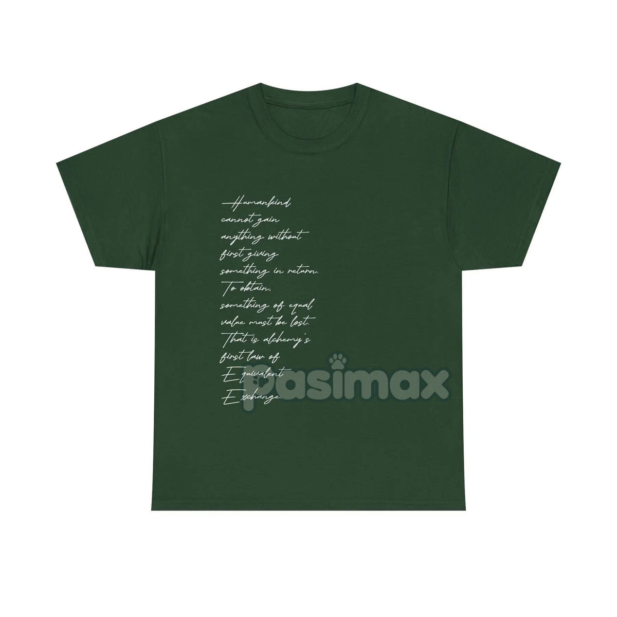 Edward Elric's "Equivalent Exchange" T-Shirt - Fullmetal Alchemist Brotherhood Apparel