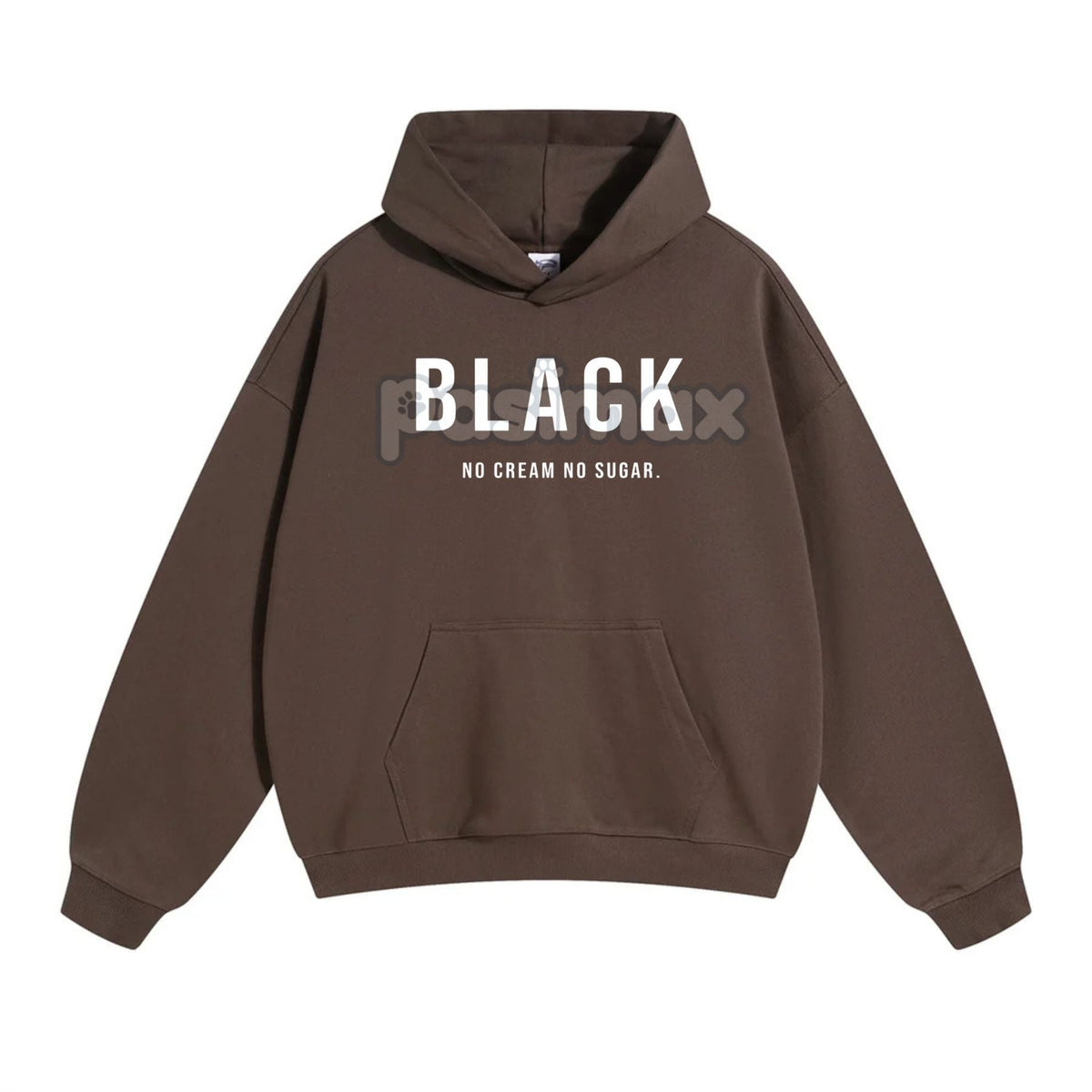 Black No Cream No Sugar Hoodie – Minimalist Coffee Lover Pullover, No-Nonsense Attitude Apparel