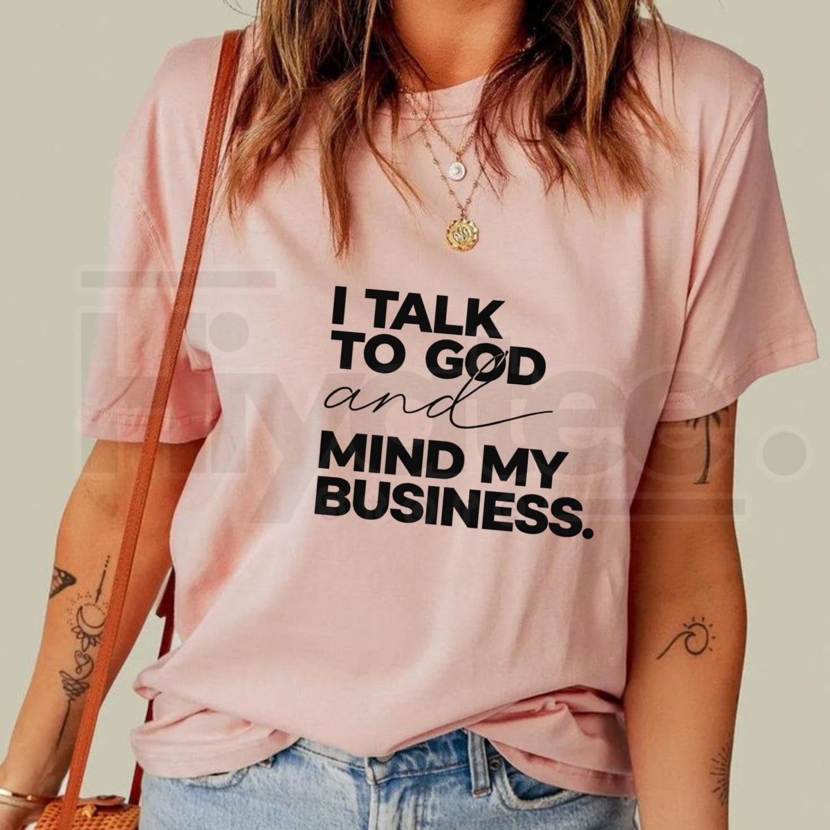 "Speak With God & Mind My Business" – Bold Black Cotton Women’s Top