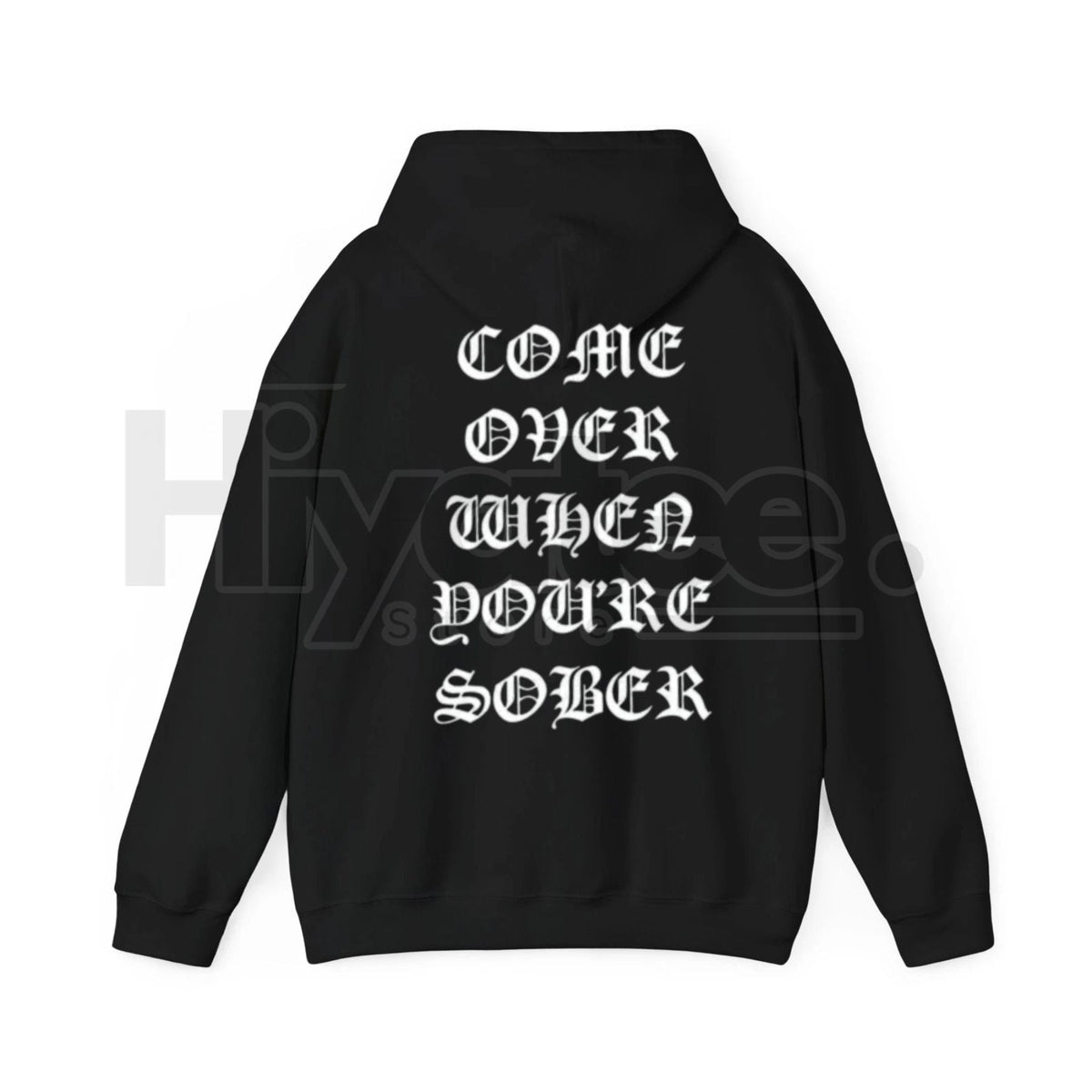Black Lil Peep 'Come Over When You're Sober' Hoodie – Emo Rap Graphic Pullover, Oversized Vintage Hip-Hop Style Top