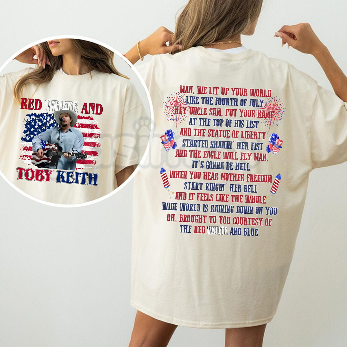 Toby Keith "Courtesy of the Red, White, and Blue" T-Shirt – Premium 100% Cotton Patriotic Graphic Tee, Country Music Legend Tribute Top, 4th of July American Soldier Shirt, Made in USA