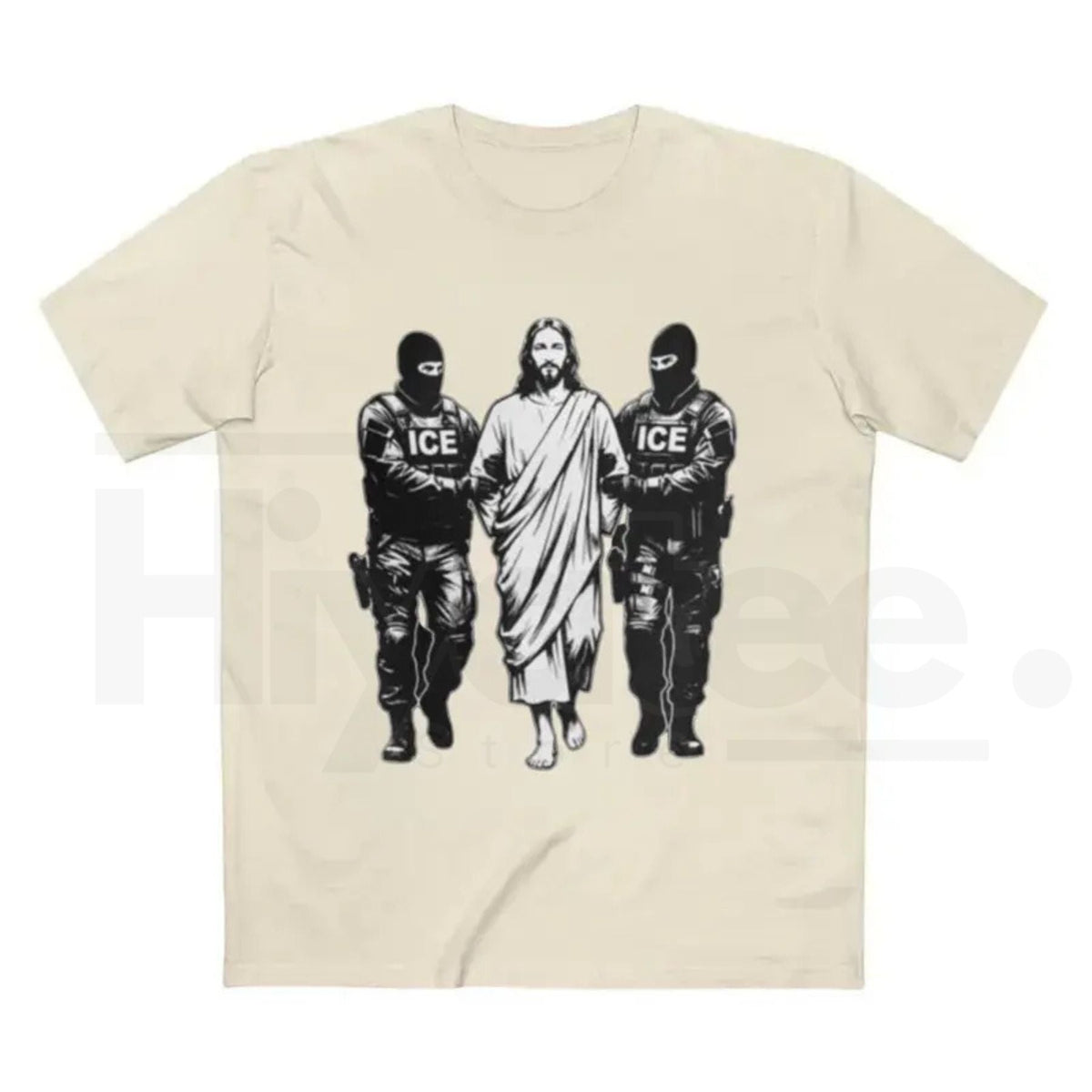"Jesus Arrested" Parody Anti-ICE T-Shirt – Stop ICE Raids Protest Graphic Tee