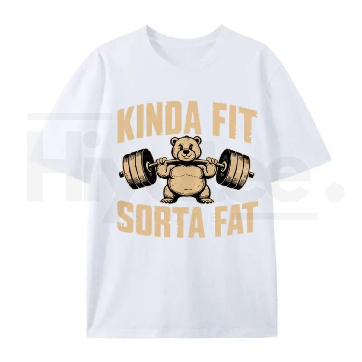 "Weightlifting Bear" – Funny Heavyweight Oversized Gym Graphic Top
