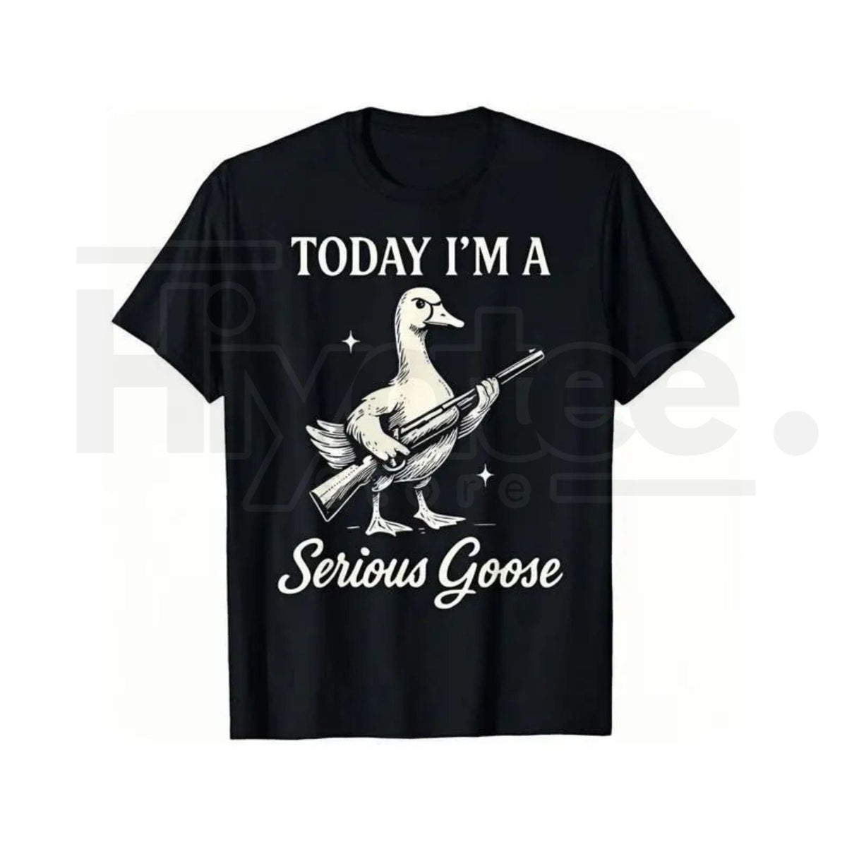 "Choose Violence" Serious Goose – Quirky Animal Art Funny Slogan Graphic