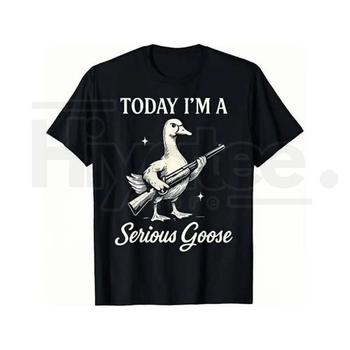 "Choose Violence" Serious Goose – Quirky Animal Art Funny Slogan Graphic
