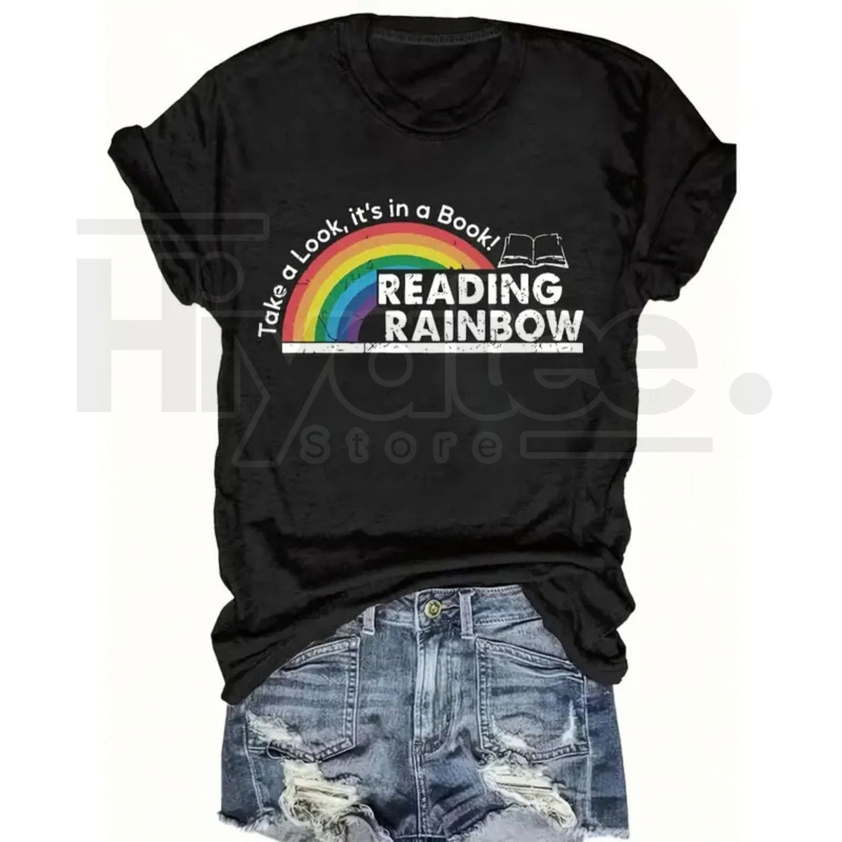 "Read More Colors" Rainbow Graphic Tee – Cute Teacher & Librarian Cotton Shirt
