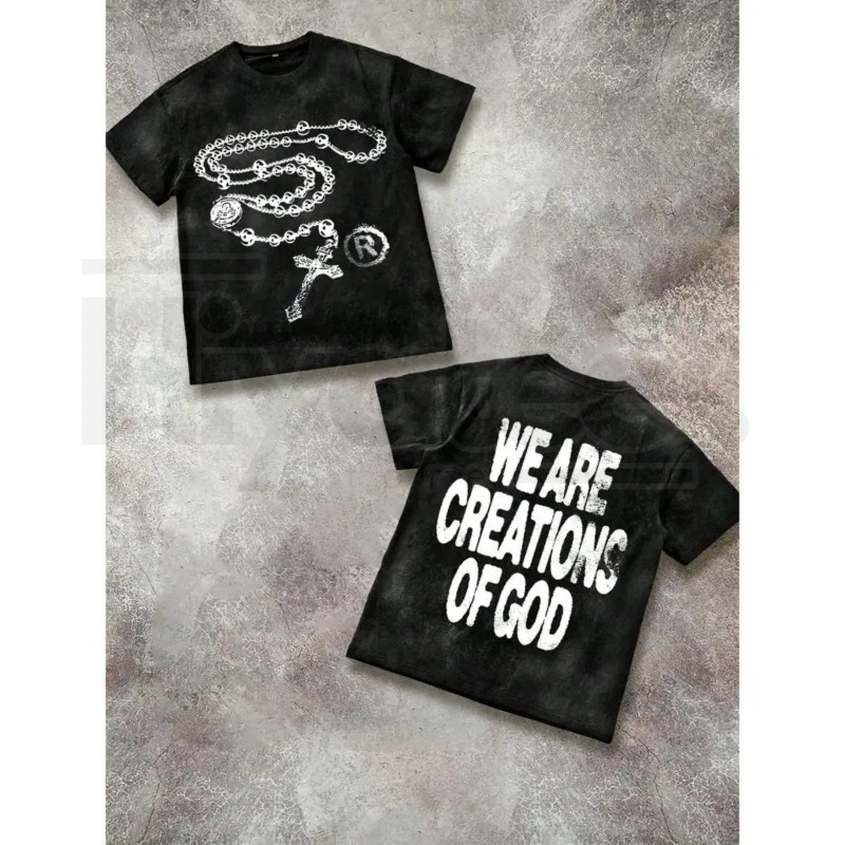 "We Are Creations Of God" – Y2K High-Street Religious Graphic Top