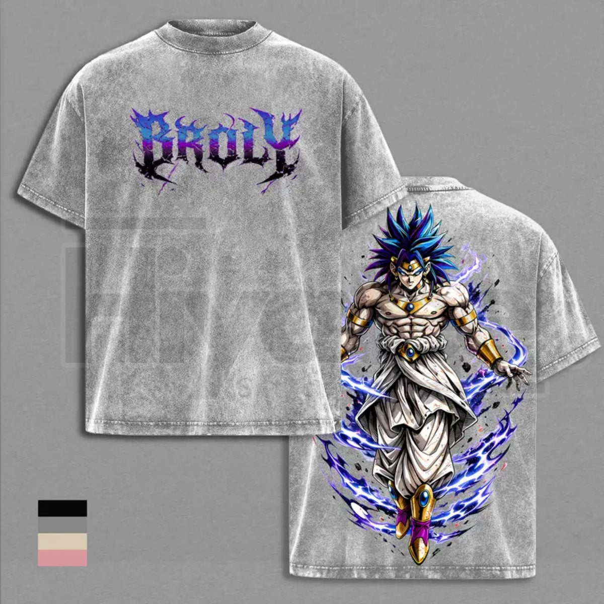 Legendary Saiyan Vintage Washed T-Shirt – Heavyweight Cotton Unisex Anime Graphic Tee