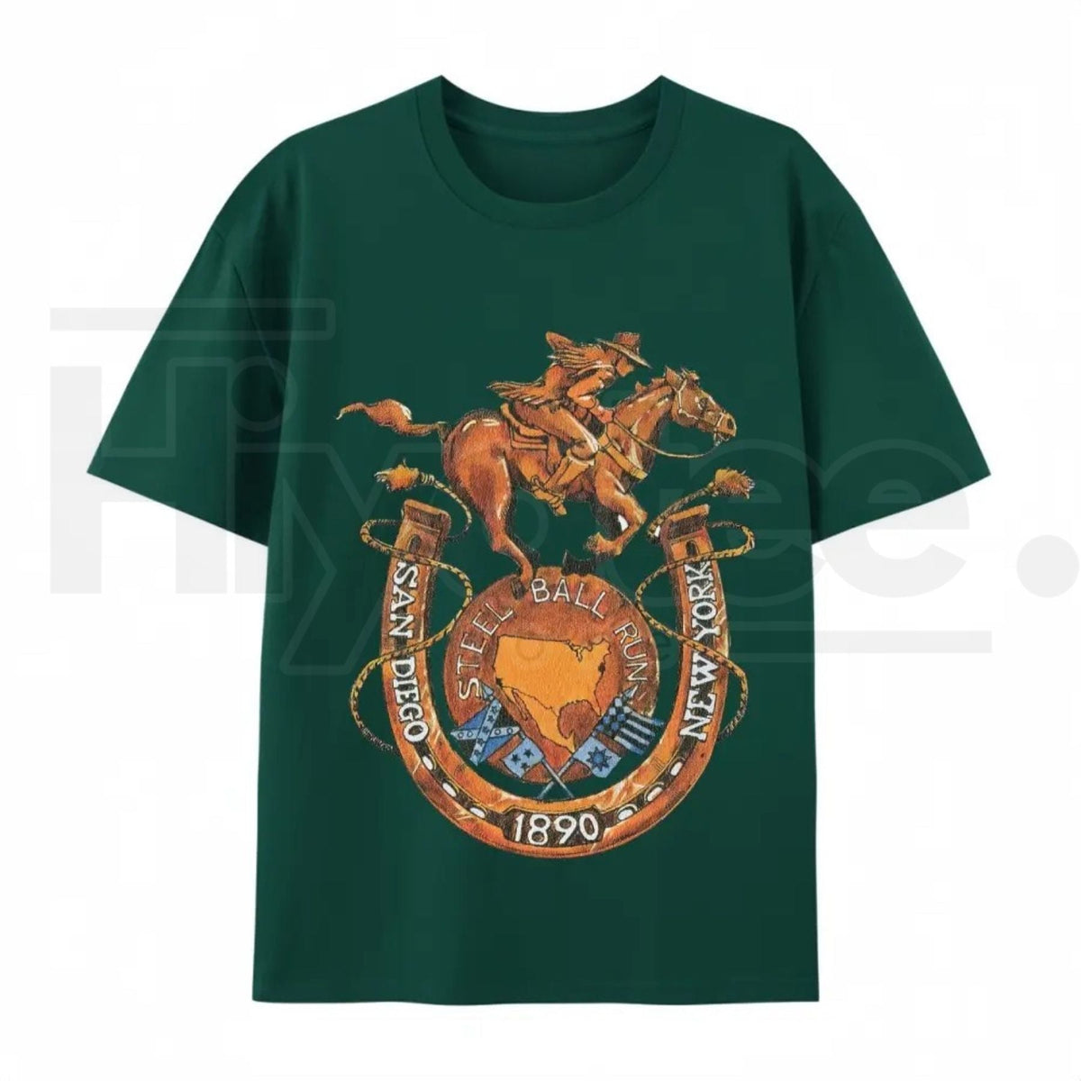 "SBR Steel Ball Run" JoJo’s Bizarre Adventure – Unisex Casual Cotton Tee