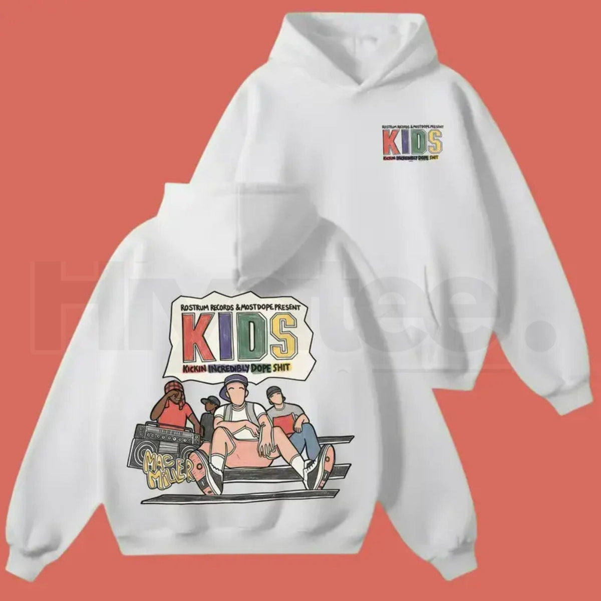 Mac Miller KIDS Album Hoodie – Vintage 2-Sided Print Hip Hop, Streetwear Pullover, Graphic Music Fan Gift