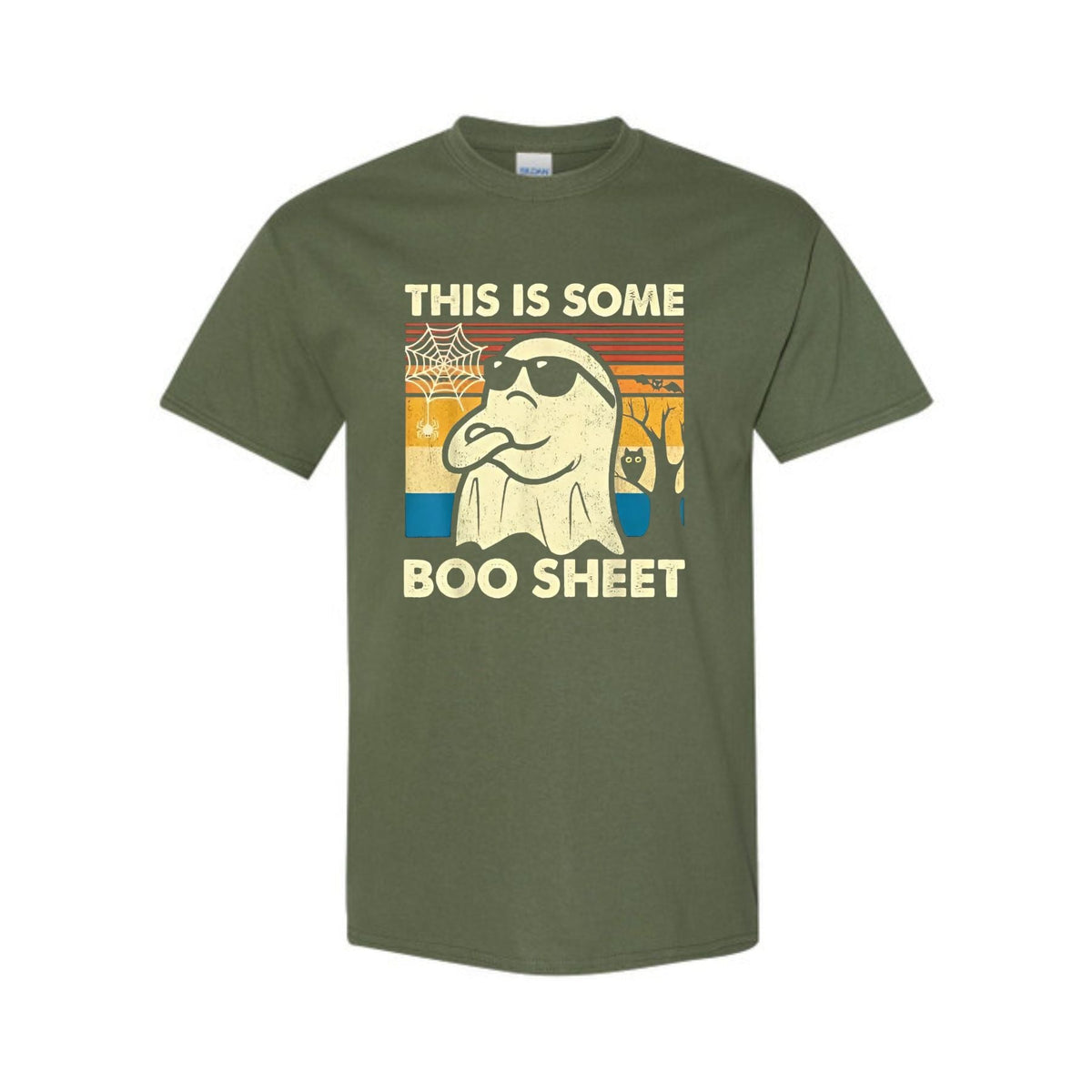 "This is Some Boo Sheet" Ghost T-Shirt - Funny Retro Halloween Apparel for Men & Women