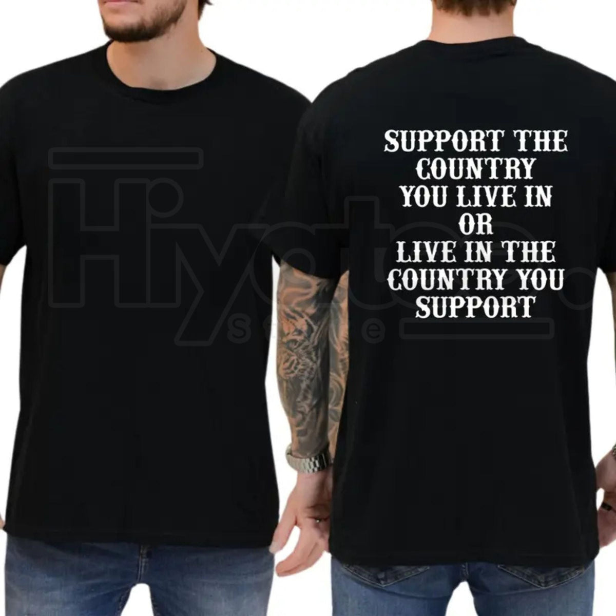 "Support The Country You Live In" – Patriotic Unisex Graphic Top