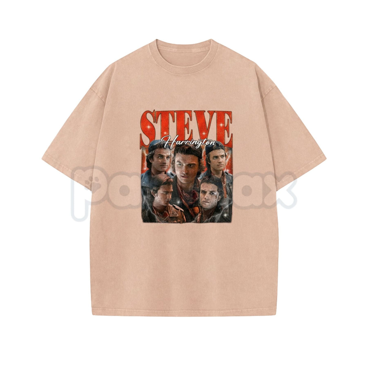 Steve Harrington Unisex Washed T-Shirt – Vintage Hawkins "Babysitter" Graphic Tee, Retro Oversized Streetwear