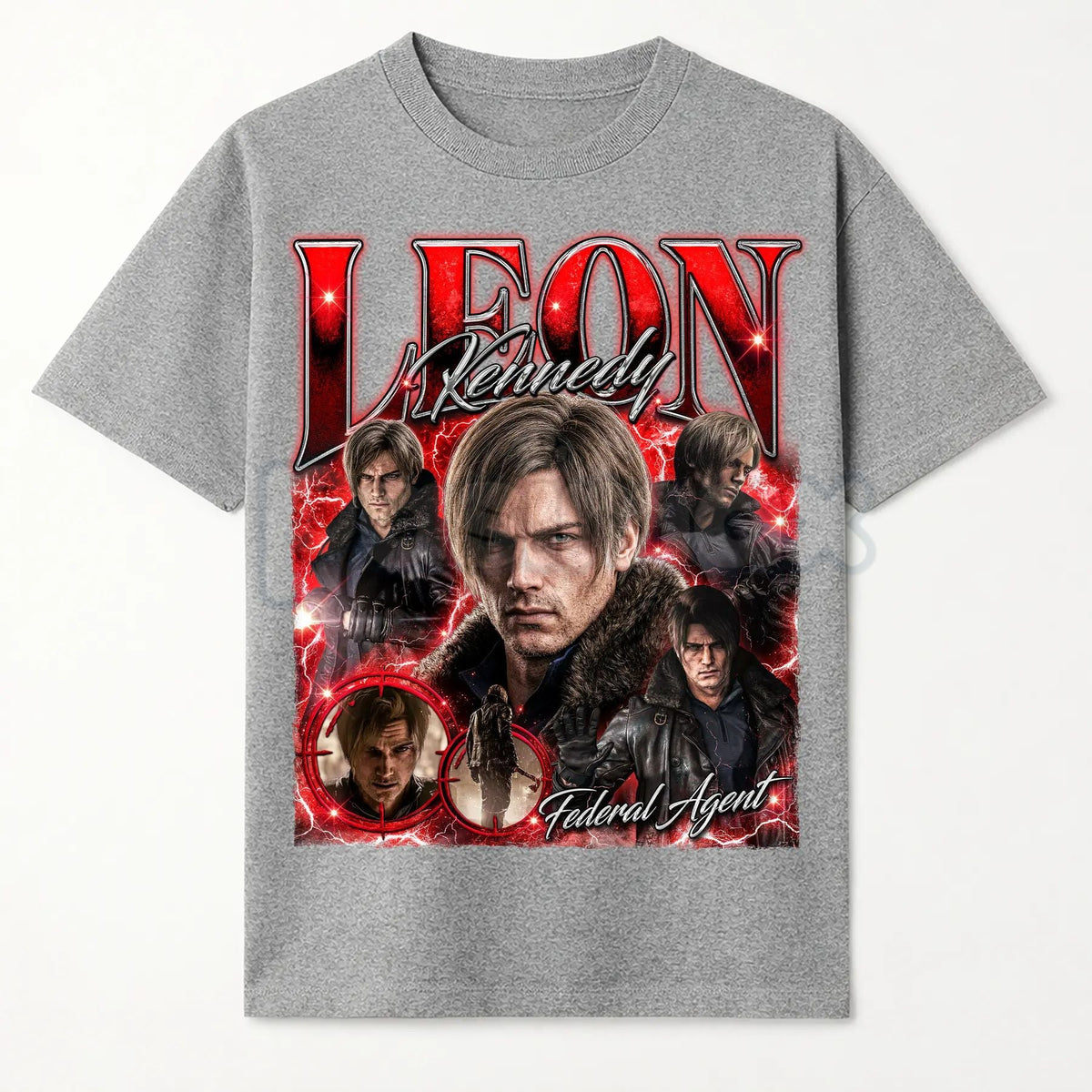 Leon S. Kennedy "Requiem" Bootleg T-Shirt - 2026 Resident Evil Character Graphic Tee, Premium 100% Cotton Survival Horror Top, Vintage Style Leon Kennedy Streetwear, Aesthetic Gaming Fan Gift, Durable Lived-In Unisex Gamer Apparel