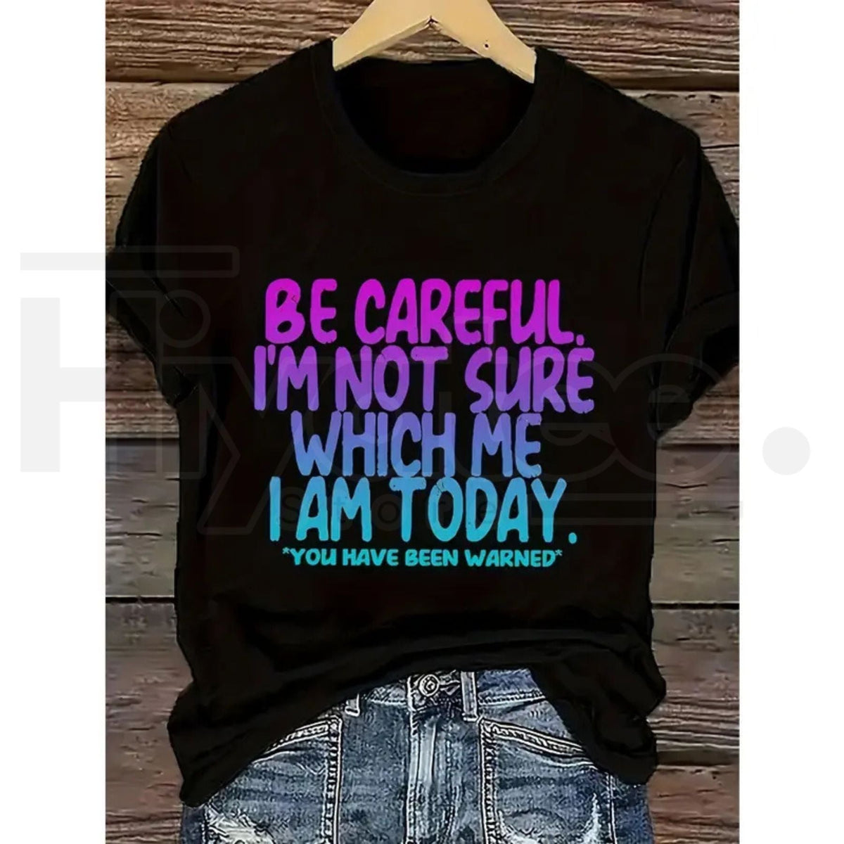 "Funny Graphic" Women's Casual – Soft Cotton Loose Fit Trendy Top