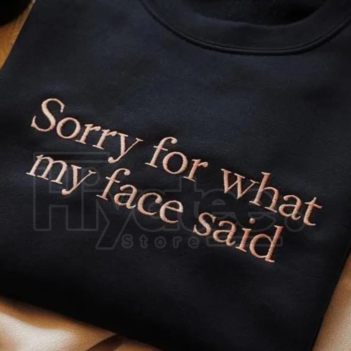 Embroidered "Sorry For What My Face Said" T-Shirt – Funny Sarcastic Retro Humor Tee for Women