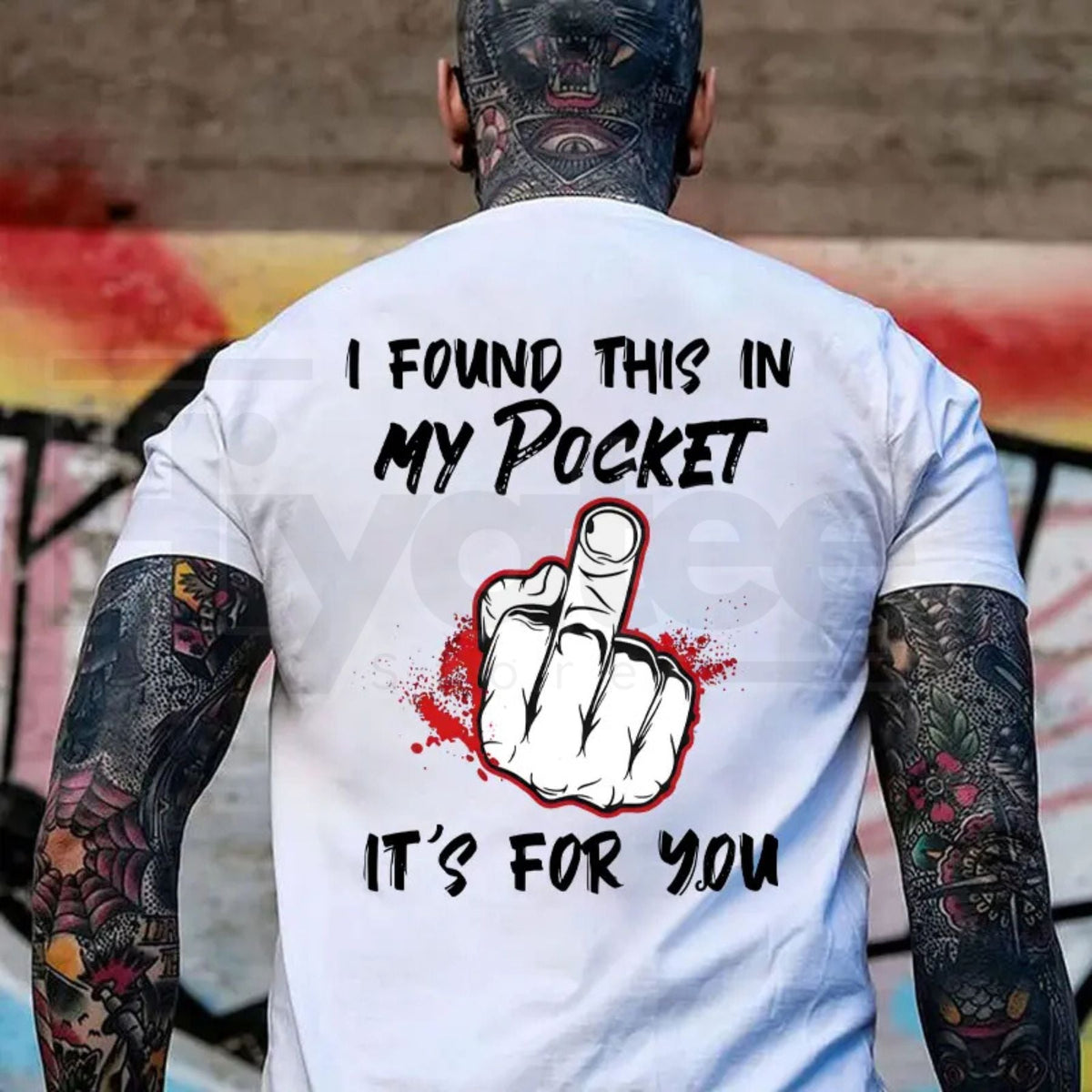 "I Found This In My Pocket" – Funny Middle Finger Men’s Graphic Top