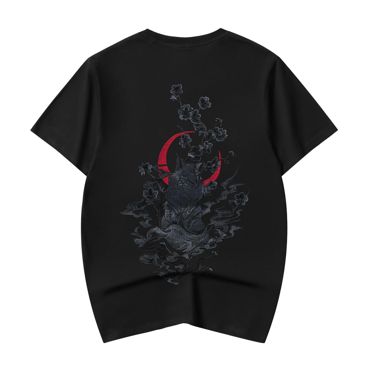ET524 Moon Fox Embroidered Tee
