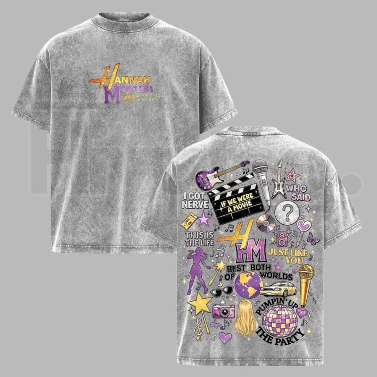 Best of Both Worlds Vintage Washed T-Shirt – 2000s Pop Nostalgia Graphic Tee