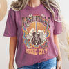 Nashville Music City Colorful Sunset Skyline Edition Deluxe Limited Comfort Colors Tee