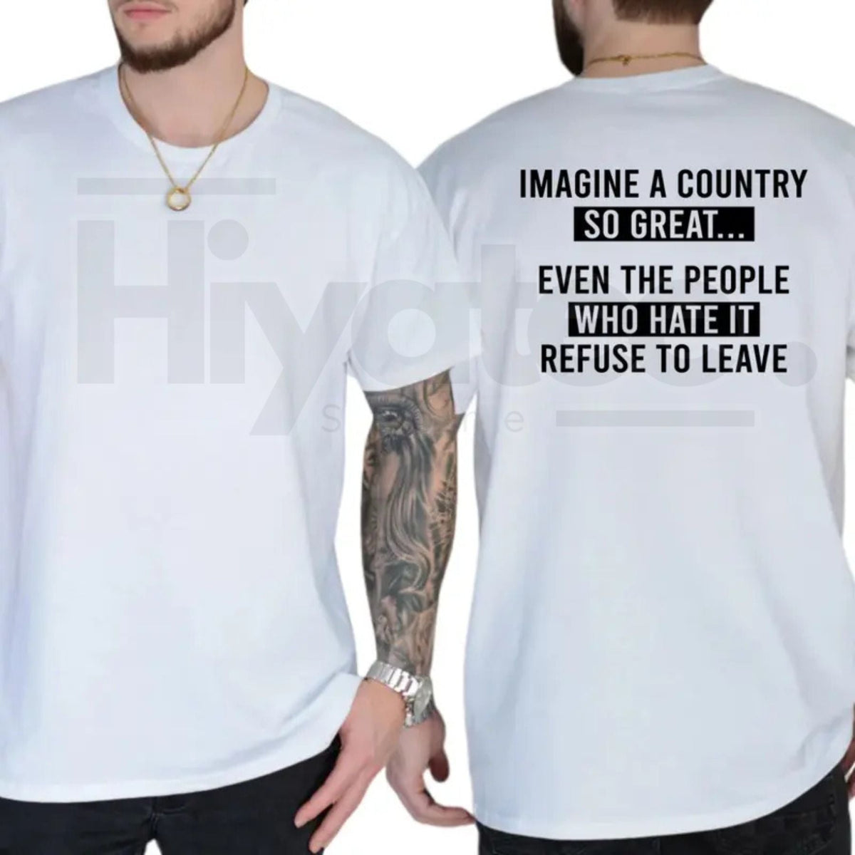 "Imagine A Country So Great" – Funny Patriotic Republican Men’s Top