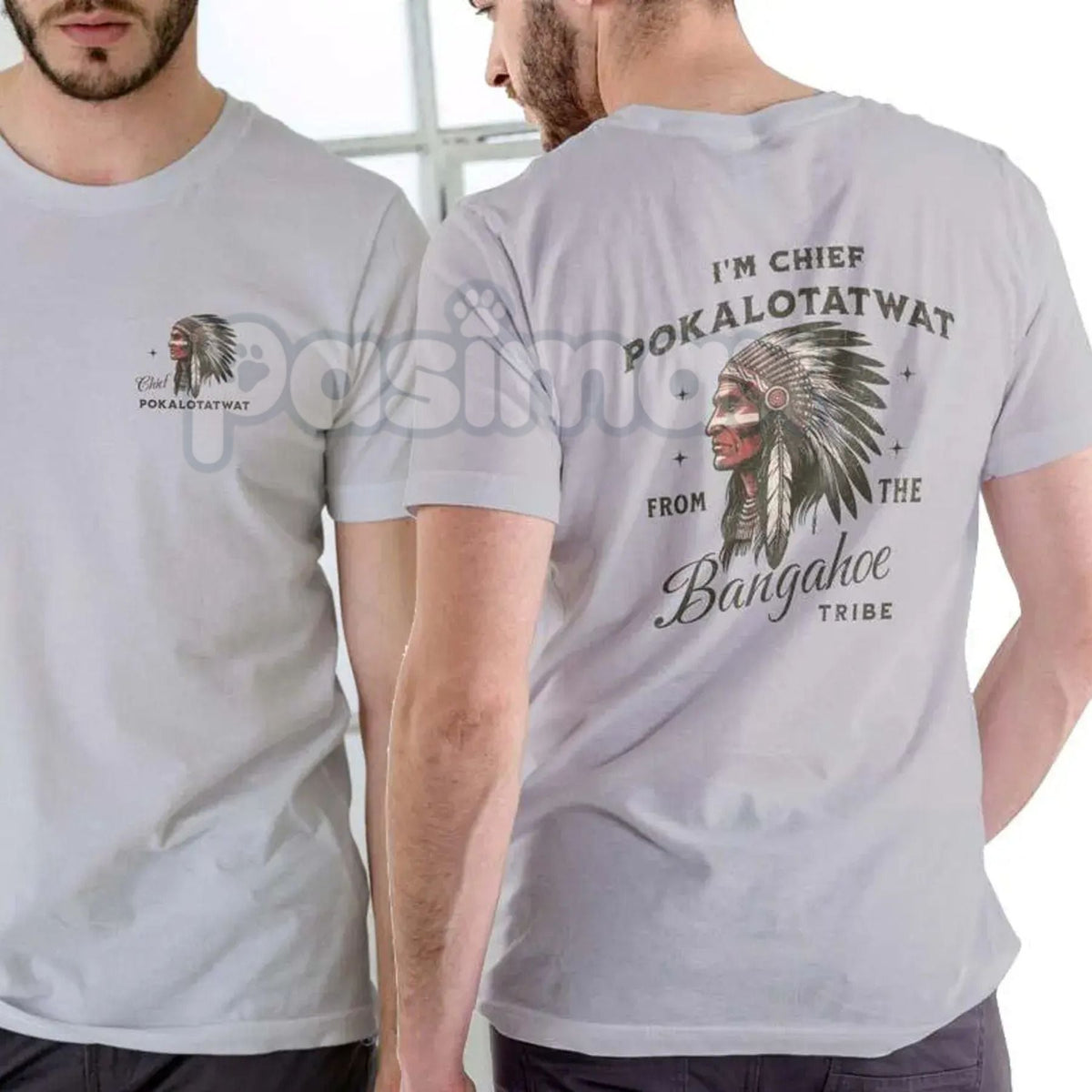 "Chief Pokalotatwat" Funny Adult Humor T-Shirt - Suggestive Pun Graphic Tee, Offensive Joke Tribal Name Shirt, Premium Heavyweight Unisex 100% Cotton Top, Crude Humor Gift for Men, Sarcastic Adult Wordplay Apparel