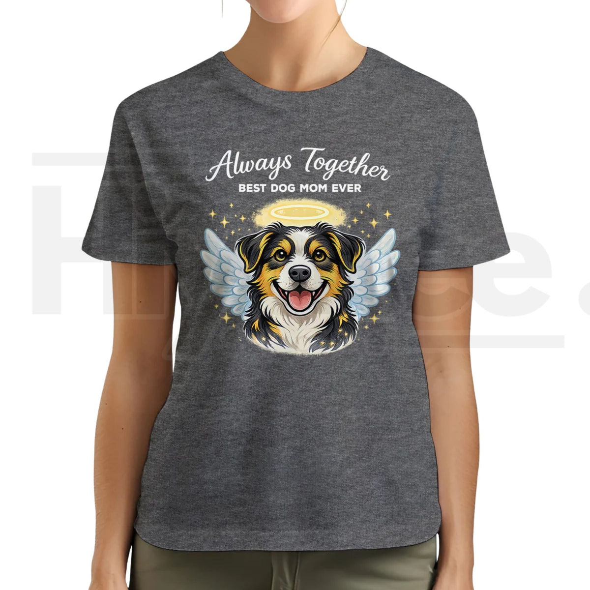 Always Together Best Dog Mom Ever Custom Dogface – Premium Comfort Colors® Women's T-Shirt